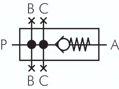 Zawór zwrotny G 3/8 MULTIFIX, wielkość 1