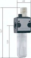 Smarownica MULTIFIX G3/8, zbiornik metalowy z wziernikiem, wielkość 1