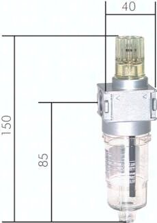Smarownica MULTIFIX G1/4, zbiornik metalowy bez wziernika, wielkość 0