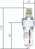 Smarownica MULTIFIX G1/4, zbiornik metalowy bez wziernika, wielkość 0