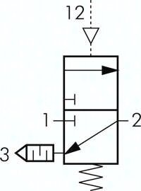 Zawór pneumatyczny 3/2 G1" MULTIFIX, wlk. 4