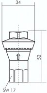Reduktor liniowy G1/4, 3 bar