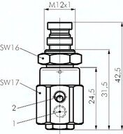 Reduktor mikro M 5, 0,2-2 bar