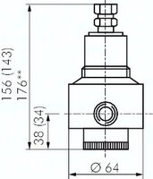 Reduktor ciśnienia, mosiądz, G1/4, 0,1-1,5 bar, Standard
