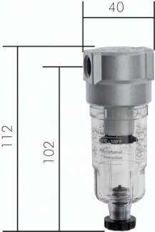 Filtr Mini G1/8, zbiornik poliwęglan