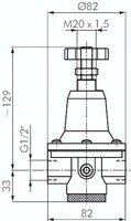Reduktor ciśnienia, G1/2, 0,05 - 5,5 bar, Standard