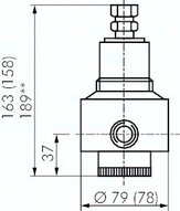 Reduktor ciśnienia, mosiądz, G1/2, 0,5-8 bar, Standard