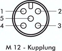 Przewód do reduktora proporcjonalnego, 2m, 5-żyłowy, wtyczka kątowa M 12