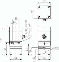 Reduktor ciśnienia proporcjonalny G1/4, 0 - 4 bar, 4 - 20 mA, Standard