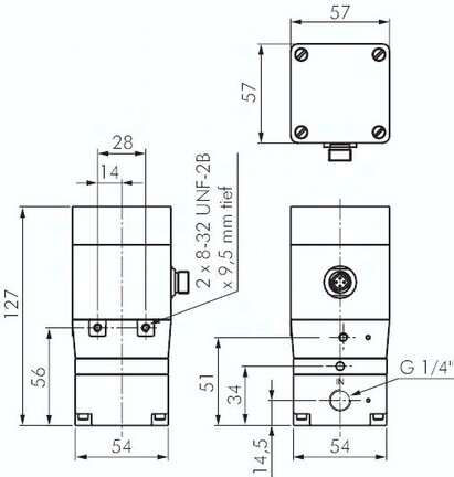 Reduktor ciśnienia proporcjonalny G1/4, 0 - 6 bar, 4 - 20 mA, Standard