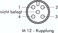Kabel, 5m, 4-biegunowy, wtyczka M 12, 90° zakrzywiony