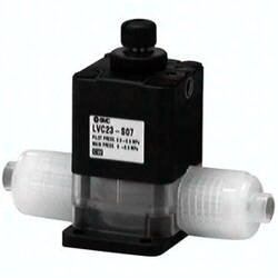Zawór 2/2 do mediów chemicznych, z odsysaniem, pojedynczy lub z modułem odsysania seria LVC23 (LVC23U-S05) - SMC