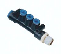 Kolektor wielokrotny z gwintem zewnętrznym R1/4"-3xD4-D8 (KM14-04-08-03S-3) - SMC