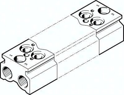 Blok przyłączeniowy CPE18-3/2-PRS-3/8-6-NPT (550623) serii CPE18 - Festo