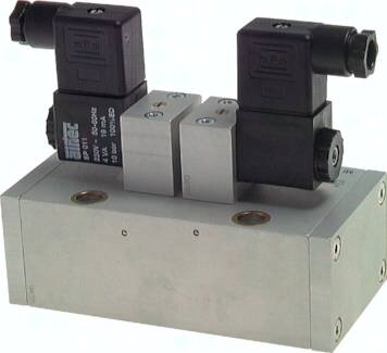 Elektrozawór ISO 3 5/3, w poł. środkowym odpowietrzony, 230 V AC