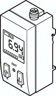Czujnik ciśnienia SDE1-D10-G2-W18-L-PI-M8 (537020), Festo 