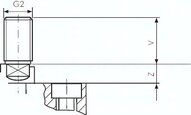 Siłownik kompaktowy dwustronnego działania UNITOP, D100x100, gwint zewnętrzny- Air-com