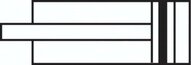 Siłownik kompaktowy ISO21287, dwustronnego działania, D100x80 , gwint wewnętrzny na tłoczysku - EMC
