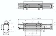 Siłownik beztłoczyskowy D40x200, z prowadzeniem, standardowy - Air-com