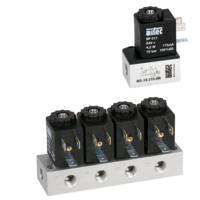 Blok elektrozaworów 3/2 G1/8 NO, 230V AC, n=4, bez wtyczki i cewki