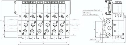 Multipol-Ventilterminal, G1/4", 12 Stationen, 24V DC