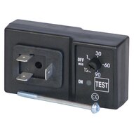 Licznik czasowy (timer) analogowy TEC-11 czarny, włączenie 3 s, regulacja wyłączania 1.5-30 min., 24-240V AC/DC