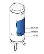 Zbiornik pionowy do tlenu, V=500, 11 bar, biały-ALM