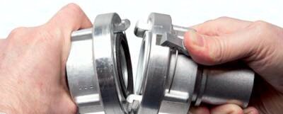 Złącze strażackie Storz do przewodu 75mm 75-B, pod obejmę, obrotowe