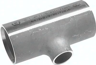 Trójnik hamburski 76,1x2,3mm/48,3x2,0mm, spawana, stal nierdzewna