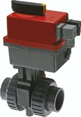 Zawór kulowy PVCU, z siłownikiem elektrycz., 110, złączka klejona, uszcz. EPDM