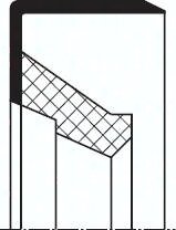 Falowany pierscień uszczelniający promieniowy. NBR (72A), 5,0x9,0x2,0mm, BO