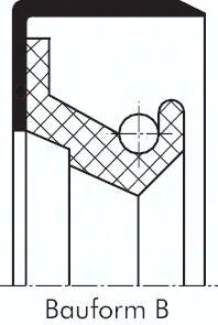 Falowany pierscień uszczelniający promieniowy. NBR (72A), 15,0x35,0x10,0mm, B