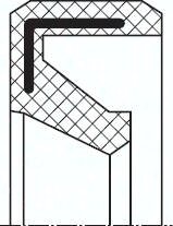 Falowany pierscień uszczelniający promieniowy. NBR (72A), 17,0x24,0x4,0mm, AO