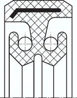 Falowany pierscień uszczelniający promieniowy. NBR (72A), 18,0x32,0x8,0mm, AD