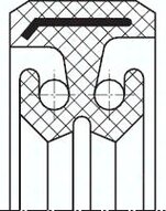Falowany pierscień uszczelniający promieniowy. NBR (72A), 18,0x32,0x8,0mm, AD