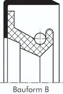 Falowany pierscień uszczelniający promieniowy. NBR (72A), 32,0x52,0x7,0mm, B