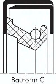 Falowany pierscien uszczelniajacy promieniowy. NBR (72A), 55,0x70,00x10,0mm, C