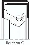 Falowany pierscien uszczelniajacy promieniowy. NBR (72A), 56,0x72,00x10,0mm, C