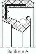 Falowany pierscien uszczelniajacy promieniowy. NBR (72A), 56,0x100,00x10,0mm, A