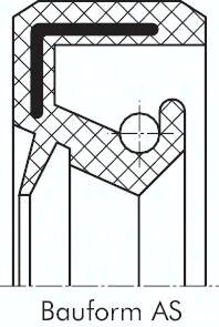 Falowany pierscień uszczelniający promieniowy. NBR (72A), 85,0x130,0x12,0mm, AS