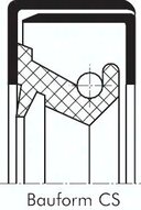 Falowany pierscień uszczelniający promieniowy. NBR (72A), 360,0x392,0x20,0mm, CS