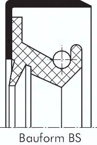 Falowany pierscień uszczelniający promieniowy. NBR (72A), 170,0x200,0x15,0mm, BS