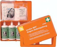 Plukanie oczu, Zestaw pomocy doraznej: skrzynka z tworzywa sztucznego z praktycz