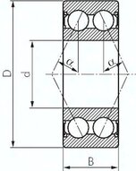 Lozysko kulkowe skosne dwurzedowe, DIN 628, 30x62x23,8mm, 2Z zamknieta (uszczelk