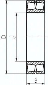 Lozysko barylkowe, DIN 635, 35x72x23,0mm, otwarty