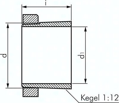 Spannhülse DIN 630 dxDxB: 25x49x27