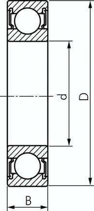 Lozysko barylkowe, DIN 625, 55x100x21mm, 2RS uszczelniona (uszczelki stykaja sie