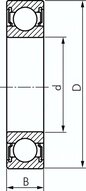 Lozysko barylkowe, DIN 625, 10x30x9mm, 2RS uszczelniona (uszczelki stykaja sie)