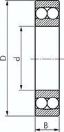 Lozysko kulkowe cylindryczne DIN 630, 80x140x33mm, otwarty