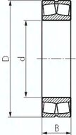 Lozysko barylkowe, DIN 635, 75x160x37,0mm, otwarty